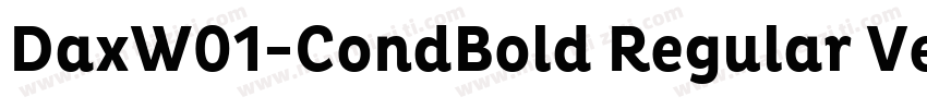 DaxW01-CondBold Regular Version 75字体转换